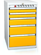 Unterbaublöcke für Werkbänke 840 x 555 x 600 - 5x Schubladen-Elektro